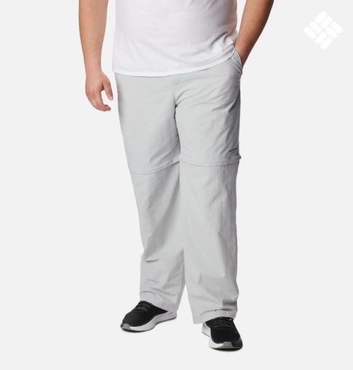 Men's Columbia PFG Backcast Convertible Pants Light Grey | Plus Size CA-XC416